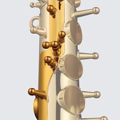 Close-up of integrated key posts