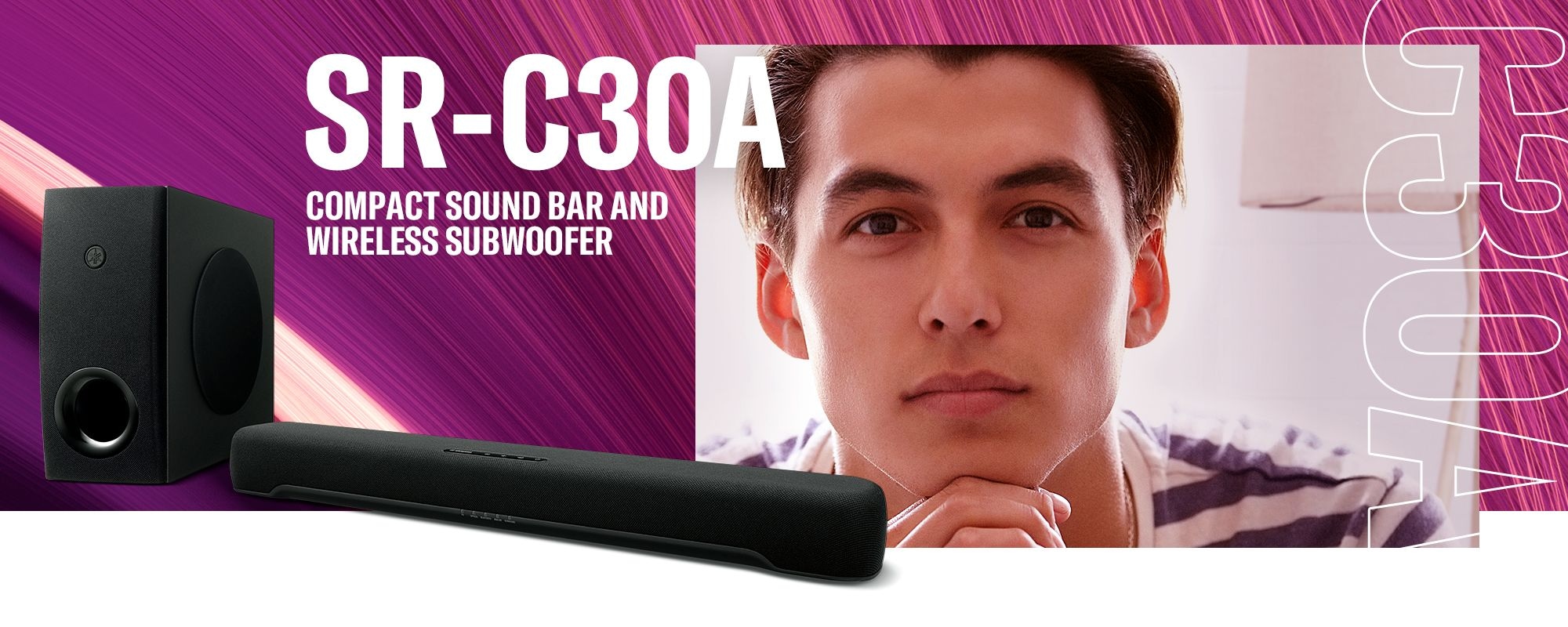 Yamaha SR-C30A Compact Sound Bar with Wireless Subwoofer Header Image - Desktop