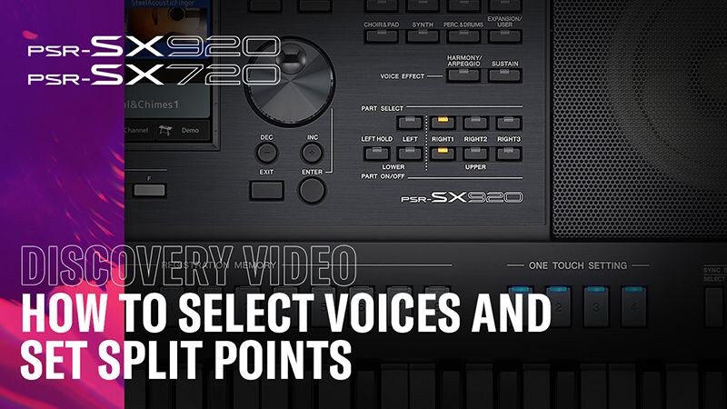 How to select Voices and set split points