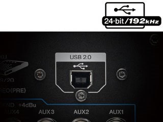 24-bit /192kHz 2-in/2-out USB Audio Interface Function