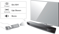 Learning Function Allows Operation with the TV Remote Control