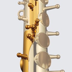 Close-up of integrated key posts