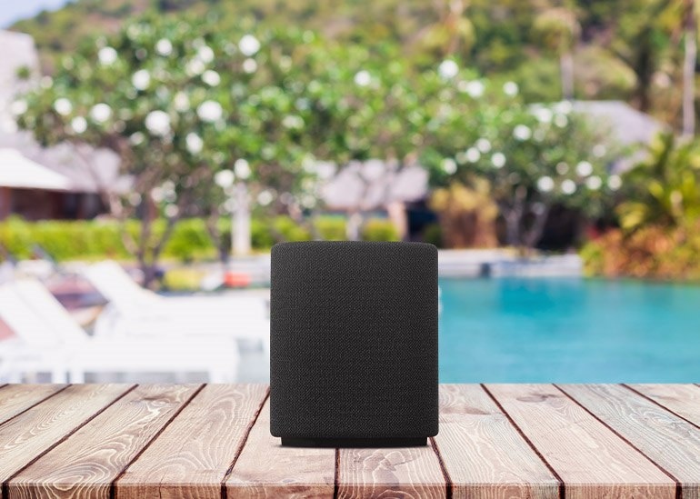 Lifestyle view of WS-B1A Portable Bluetooth Speaker