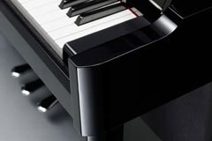 close up view of yamaha NU1X piano
