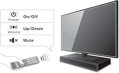 Learns your TV Remote Commands for Easy Operation