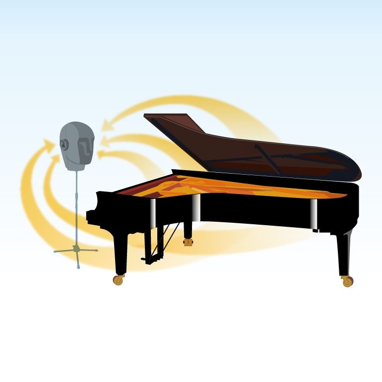 image showing Binaural sampling in transacoustic piano