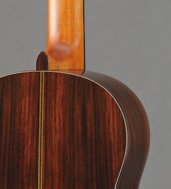 Closeup view of Three-ply laminate neck design