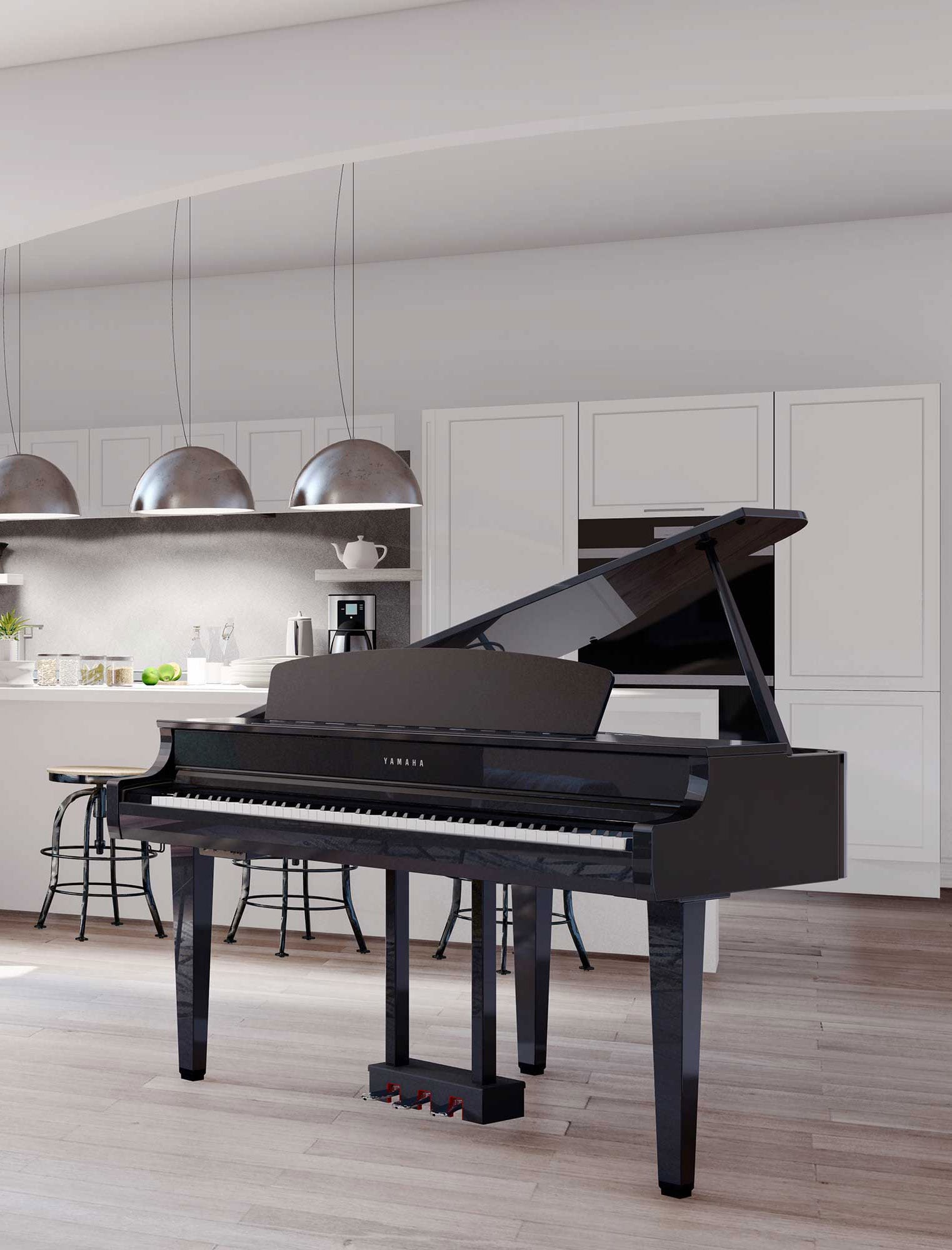 lifestyle image showing Yamaha Digital piano in a room