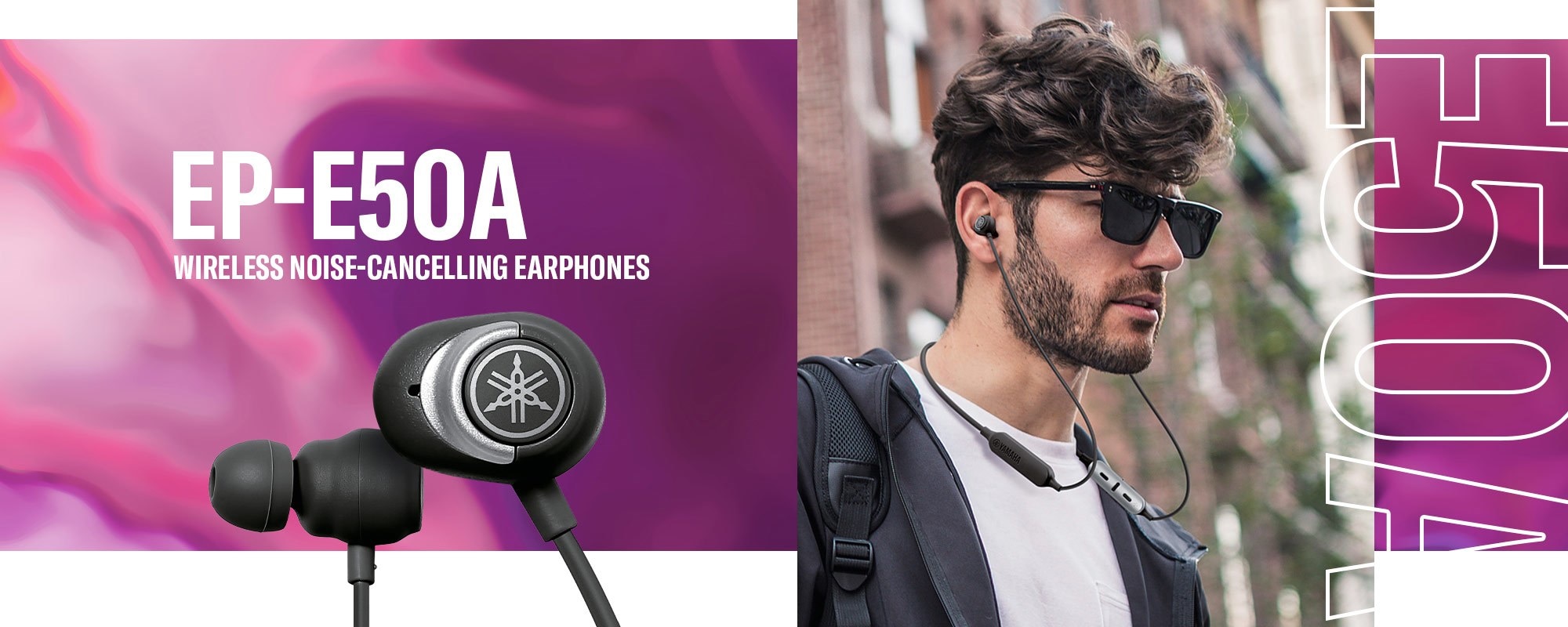 Yamaha EP-E50A Wireless Noise-Cancelling Earphones Header - Desktop