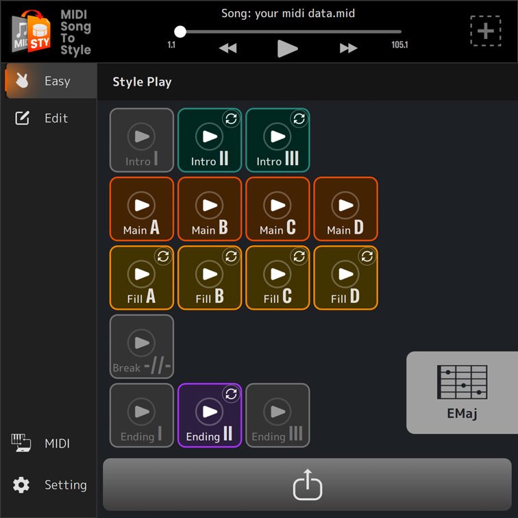 MIDI Song to Style - Overview - Apps - Keyboard Instruments