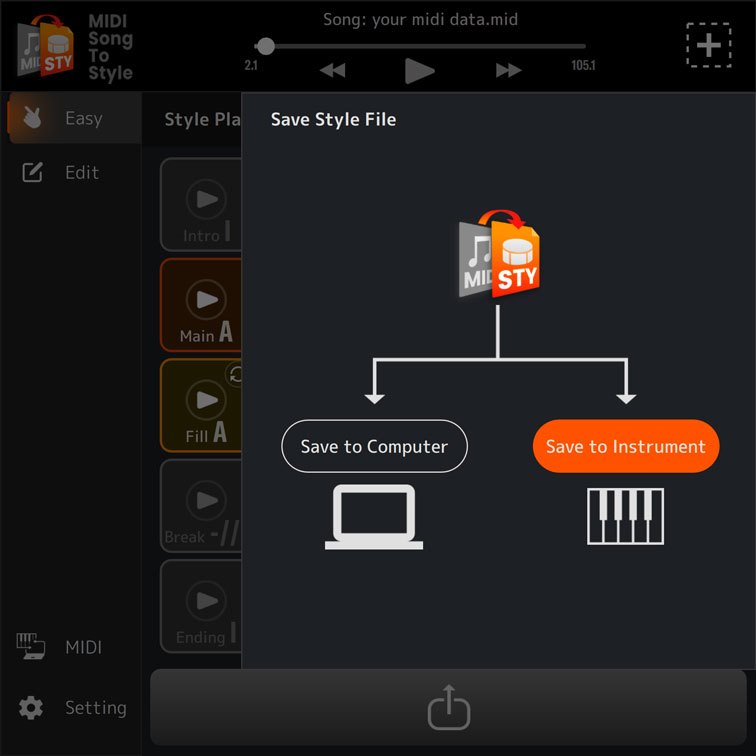 MIDI Song to Style - Overview - Apps - Keyboard Instruments