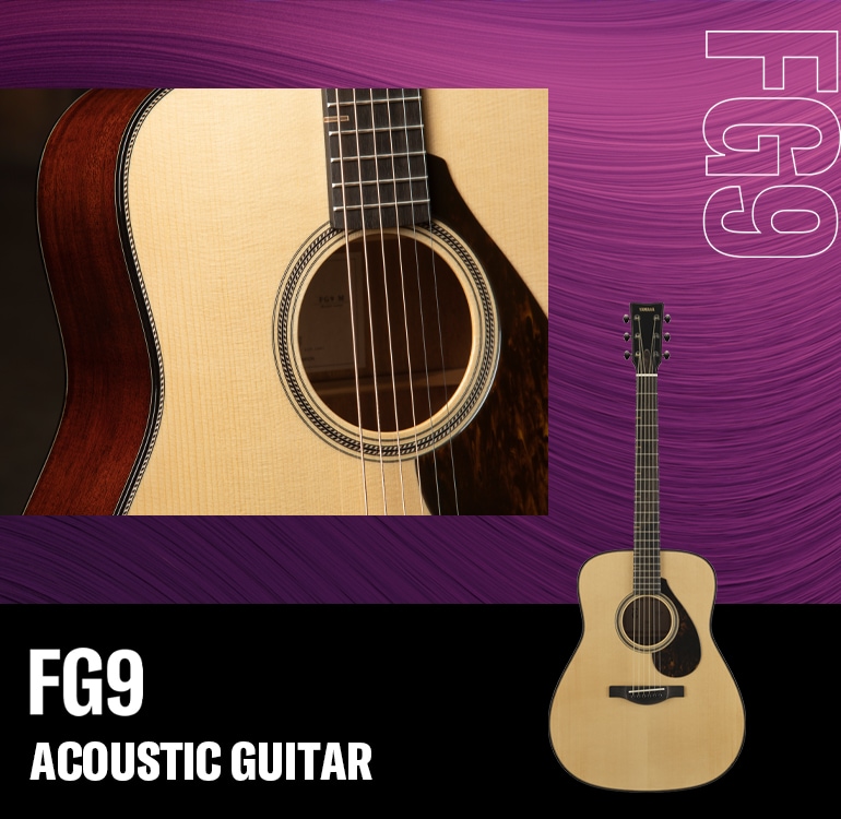 Close-up view of FG9 Acoustic Guitar