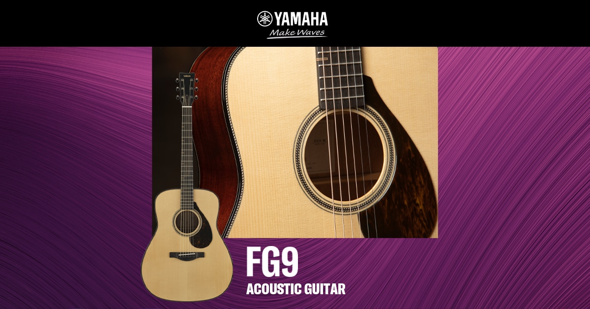 Yamaha FG9 M Mahogany guitare acoustique folk avec étui et