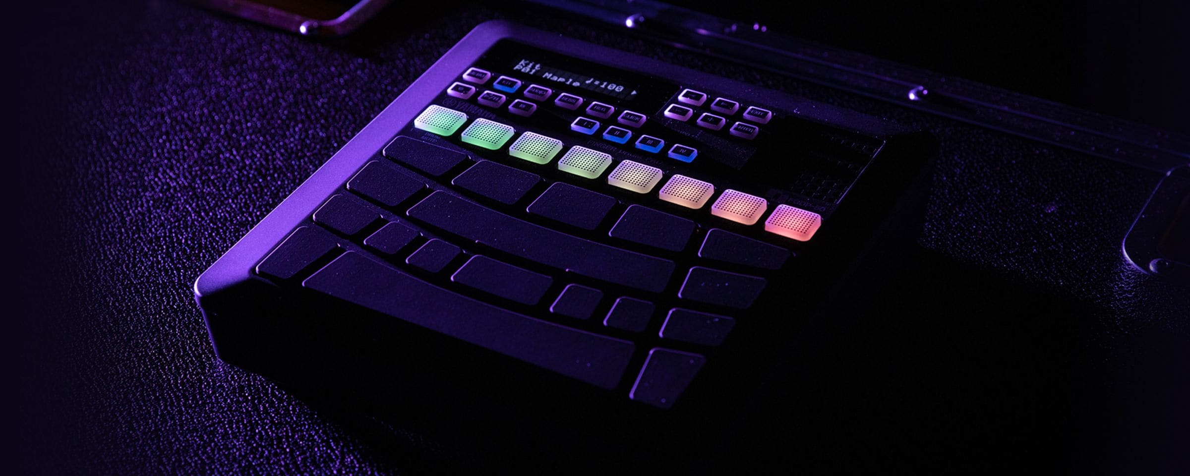 FGDP-50 RGB pads glowing in the dark