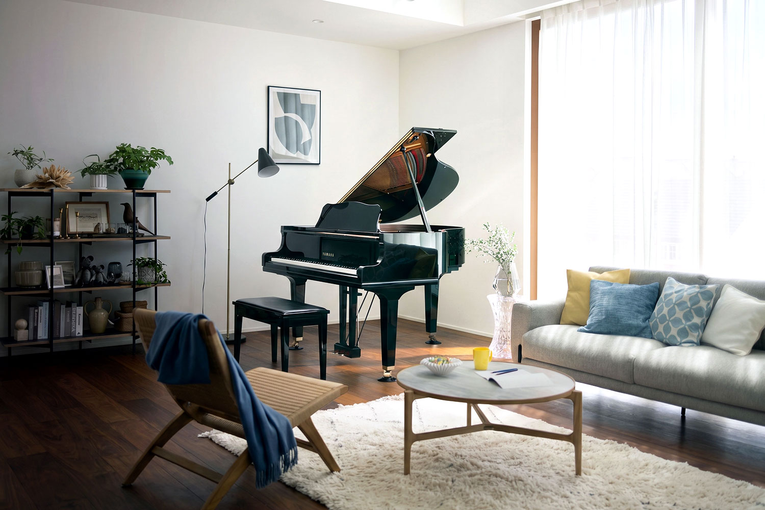 GB1K/GC Series piano in a nice cozy livingroom