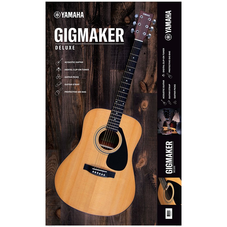 yamaha gigmaker deluxe acoustic guitar pack natural