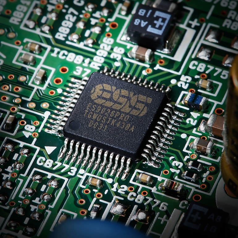 Image showing ES9026PRO chip from ESS Technologies