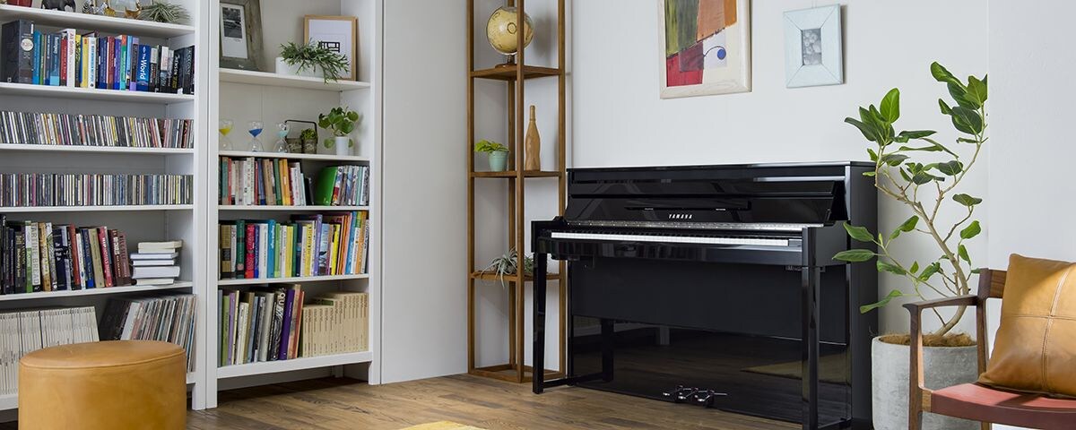 AvantGrand NU1X piano in a nice and cozy livingroom.