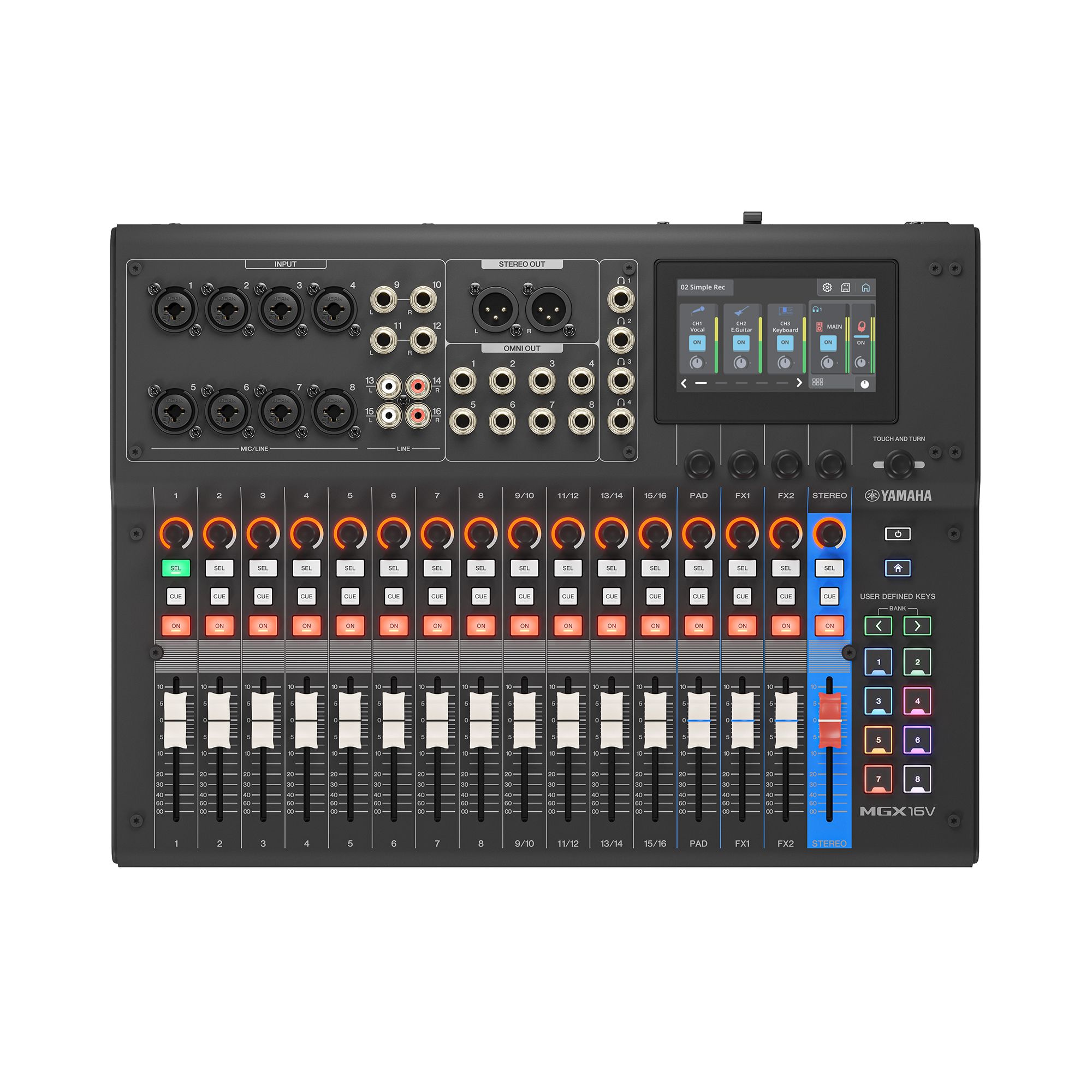 DJ機材 YAMAHA MIXING CONSOLE MGX16V 22-Channel Mixing Console with Video - Yamaha USA