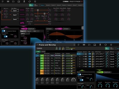 image showing the screens of Extended softsynth plugin (E.S.P.)