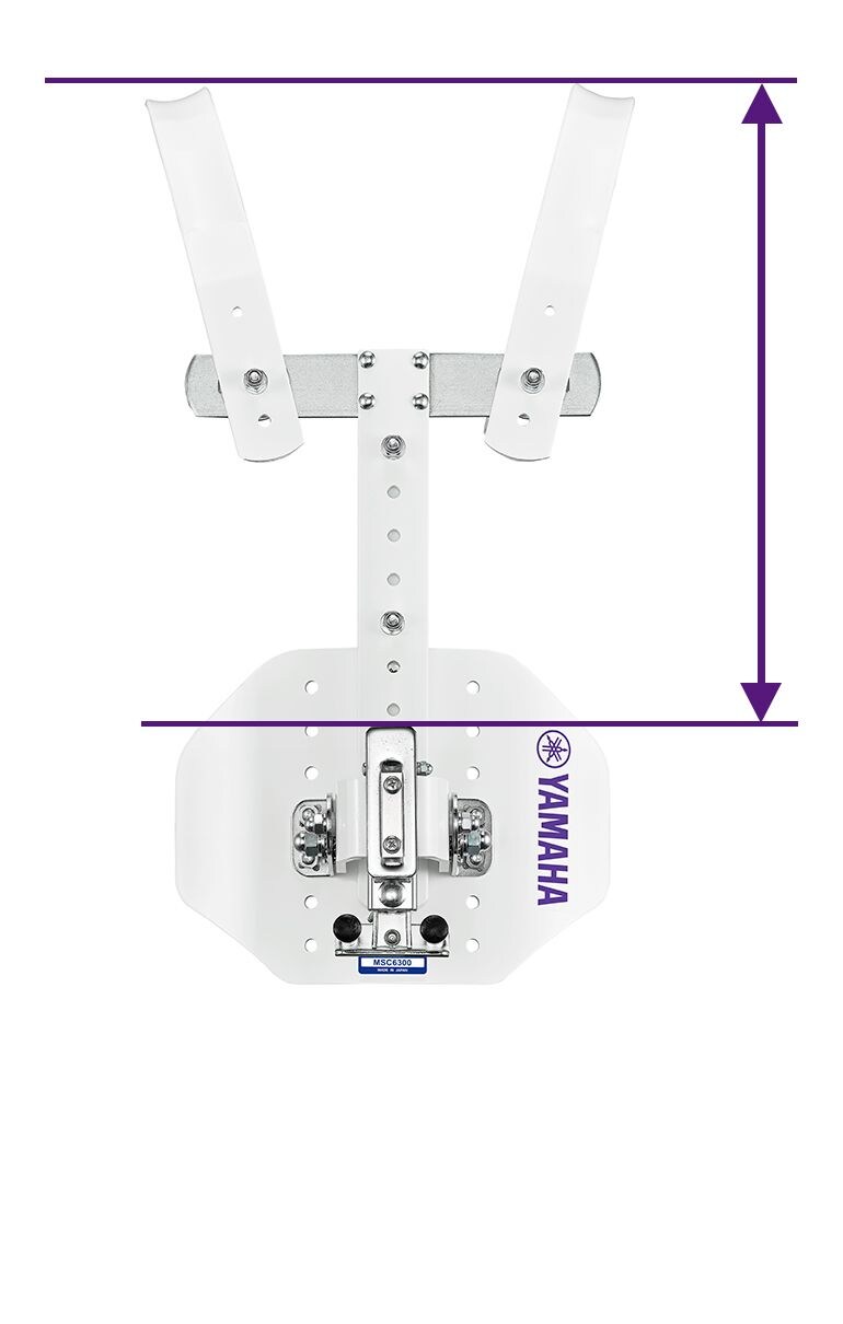 Distance from the top of the shoulder rest to the support frame: Minimum