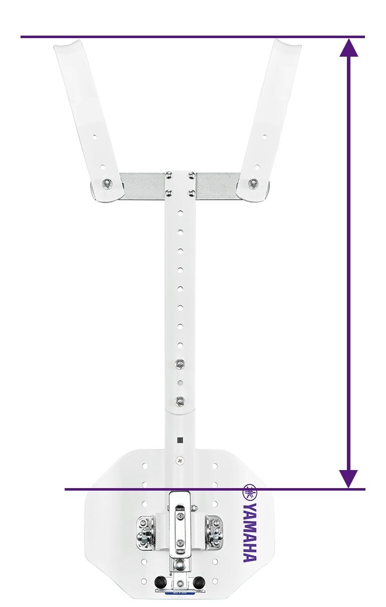 Distance from the top of the shoulder rest to the support frame: Maximum