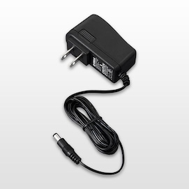 side view of Yamaha PA-130 AC Power Adapter for entry-level Portable Keyboards, lighted guitars and digital drums.