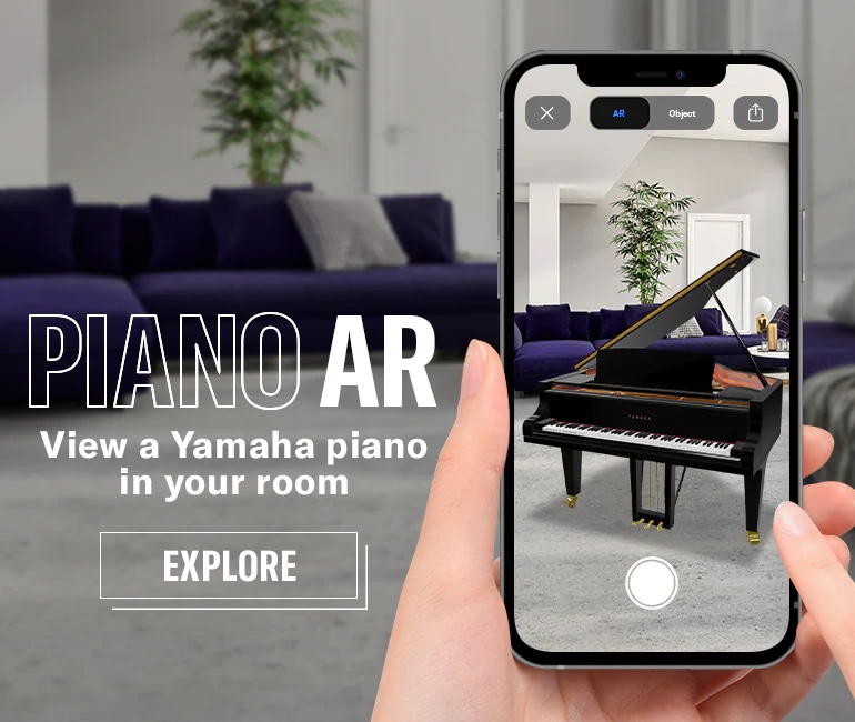Piano AR banner image for mobile