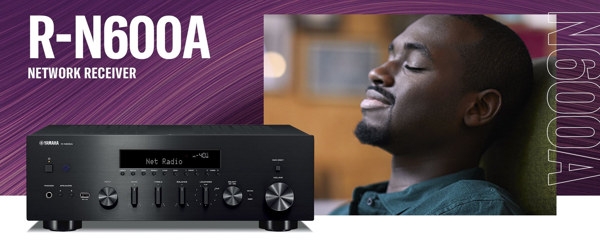 header banner image of Yamaha R-N600A Network Receiver