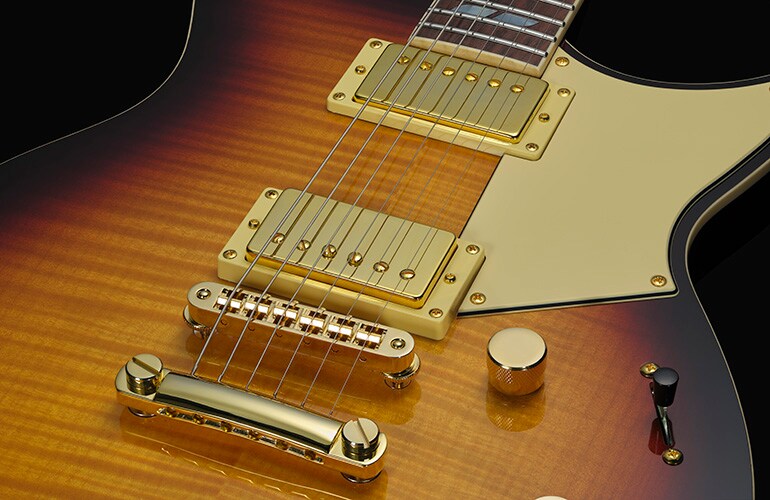 Close-up of the RS20MM body and pickups