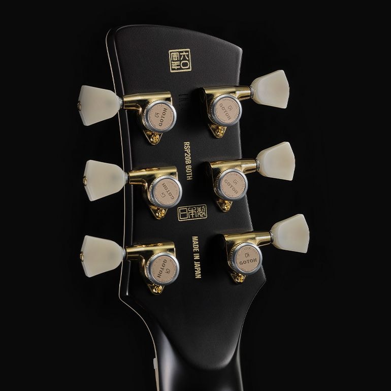 The back of the headstock is stamped with 'Made in Japan' and a special 60th Anniversary hanko.