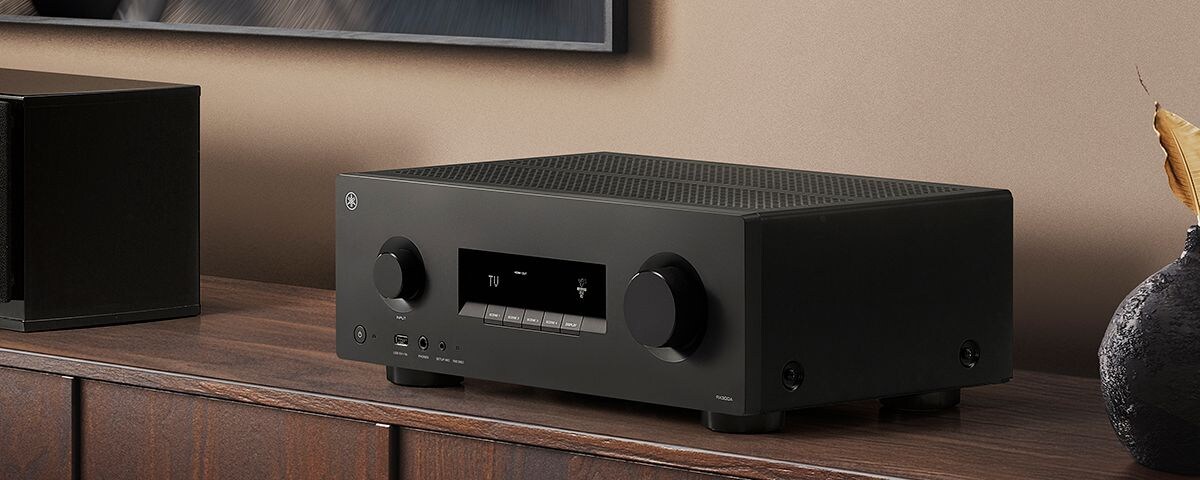 The RX300A placed on a brown shelf.