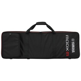 MODX M soft case placed horizontally, showing exterior shape and material texture.
