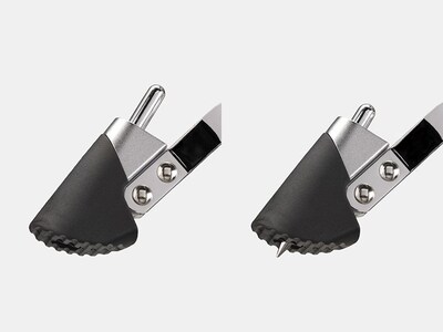 Image of snare drum stand legs (rubber feet)