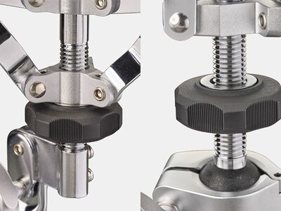 Image of area around snare drum stand adjustment knob