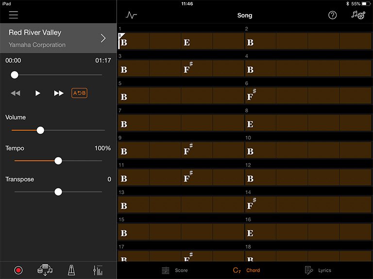 yamaha p45 smart pianist app