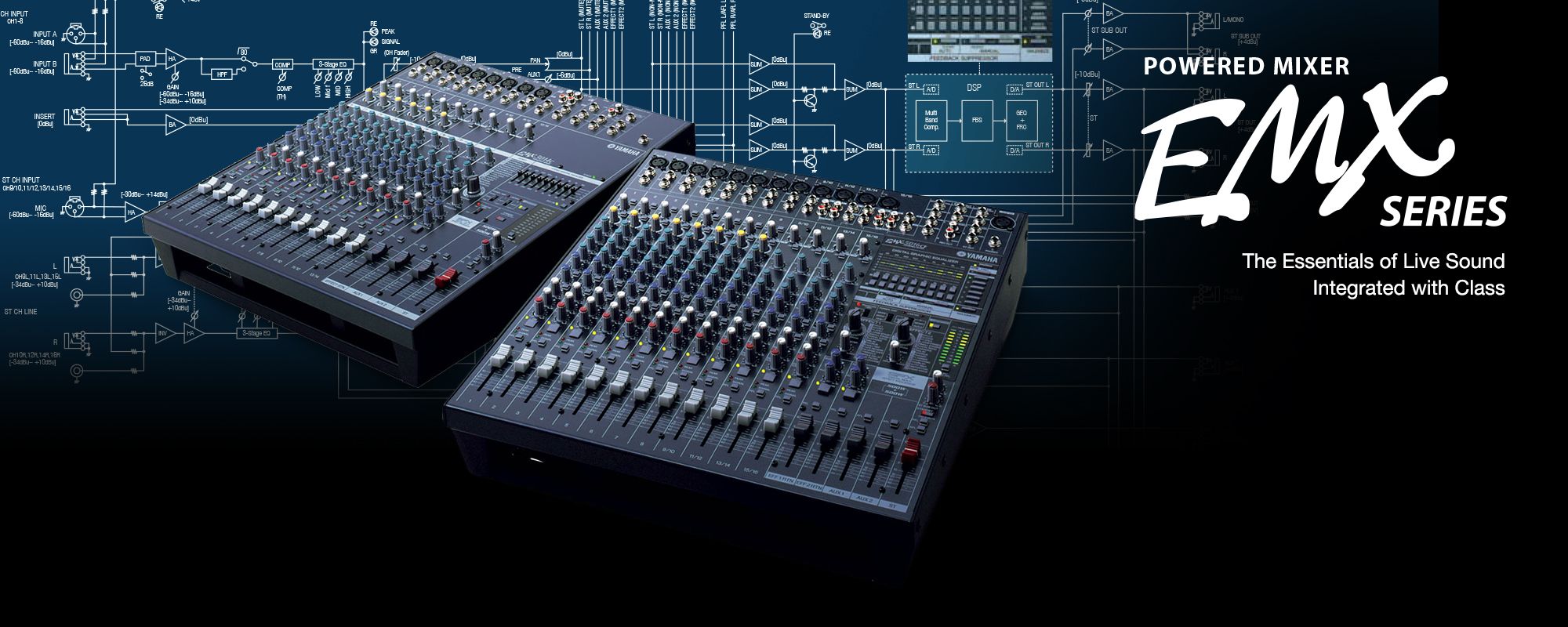 EMX5016CF - Specifications - Mixers - Professional Audio 