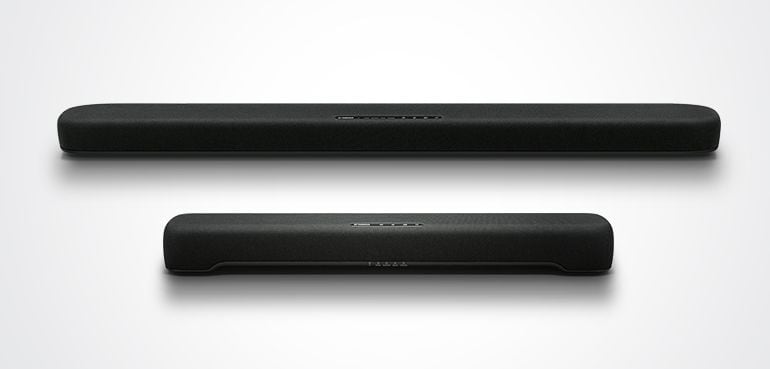 Image of SR-C30A Sound Bar comparing the size with earlier sound bar