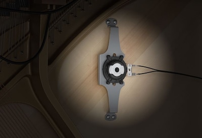 image showing transducer for transacoustic piano