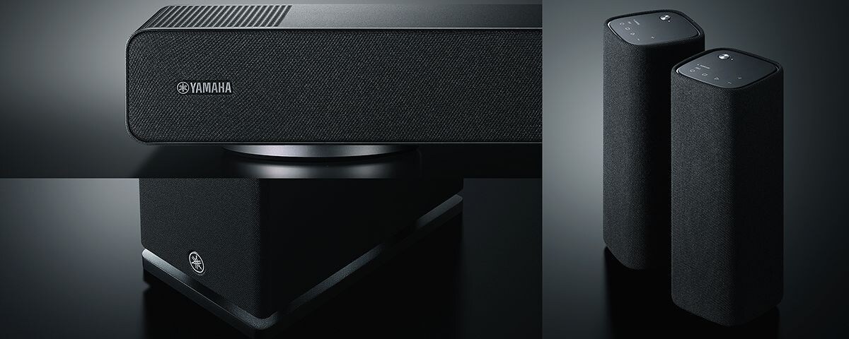 True X Surround 90A featuring the closeup shot of the Speaker, Sound bar and the Subwoofer