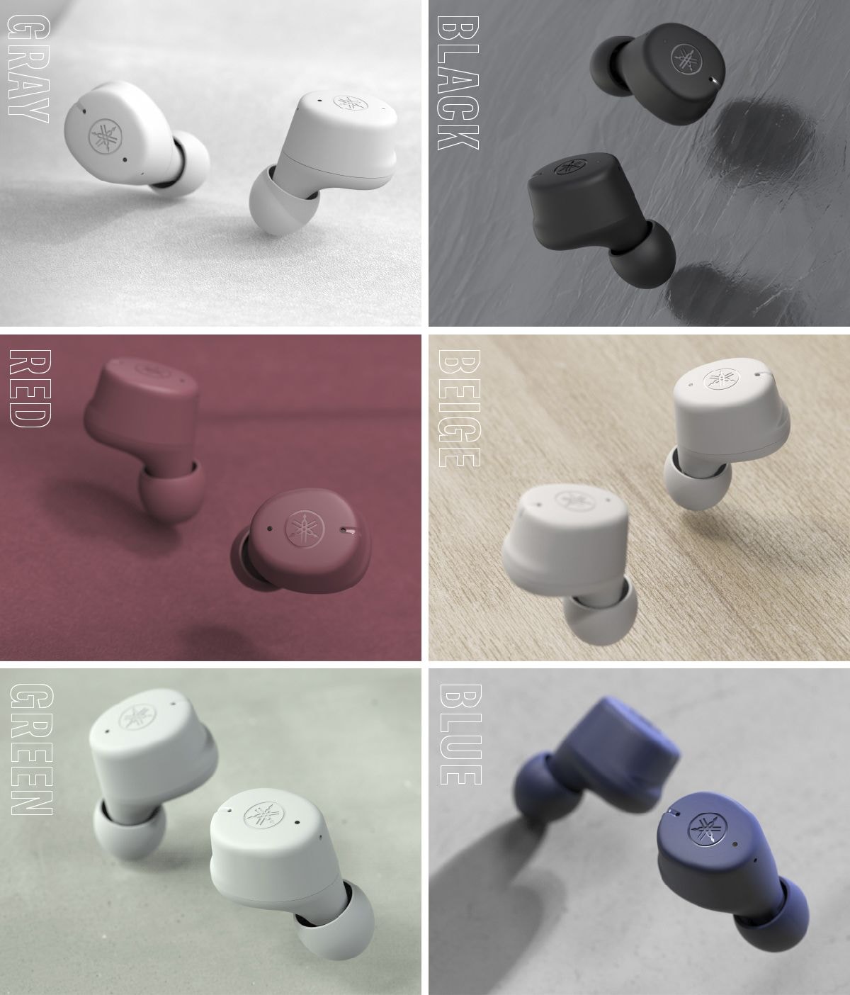 Image showing TW-E3C Wireless Earbuds in all six colors