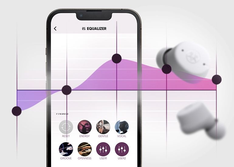 Image showing the equalizer function in Headphone Control app for TW-E3C Wireless Earbuds
