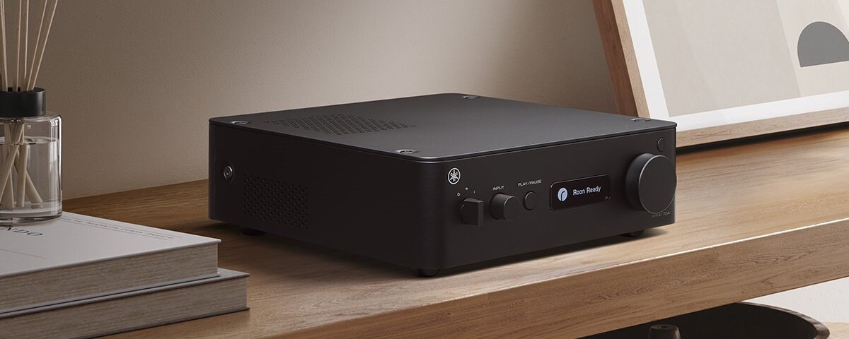 Yamaha WXA-70A wireless streaming amplifier in a living room