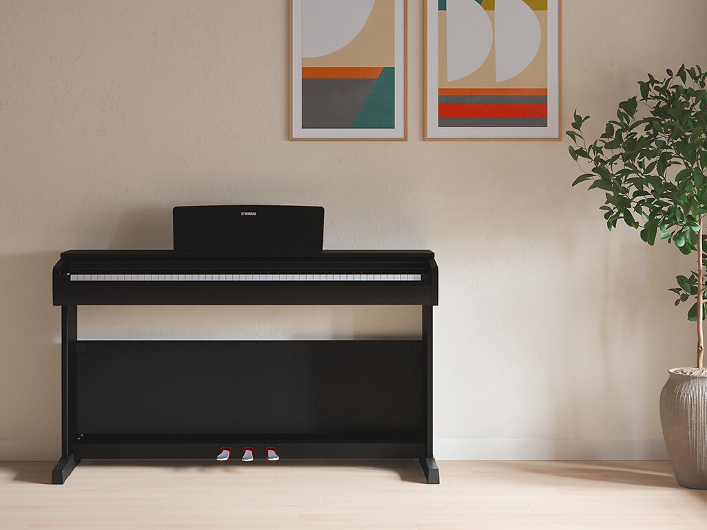 An ARIUS piano that blends in well in living rooms