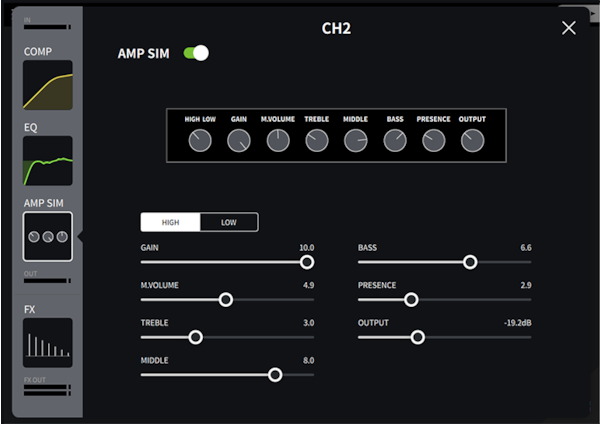 AMP SIM (Amp Simulator) - CH2