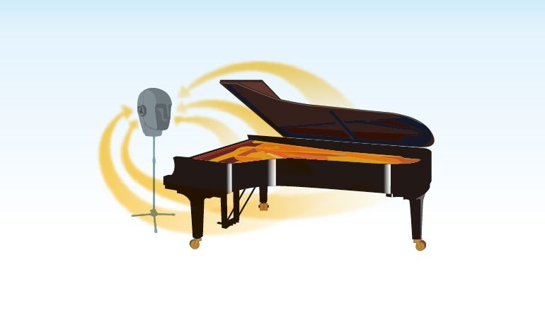 image showing Binaural sampling in transacoustic piano