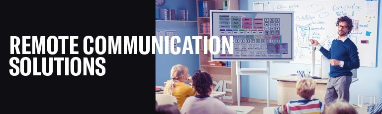 A banner link to the PDF of Remote Communication Solutions.