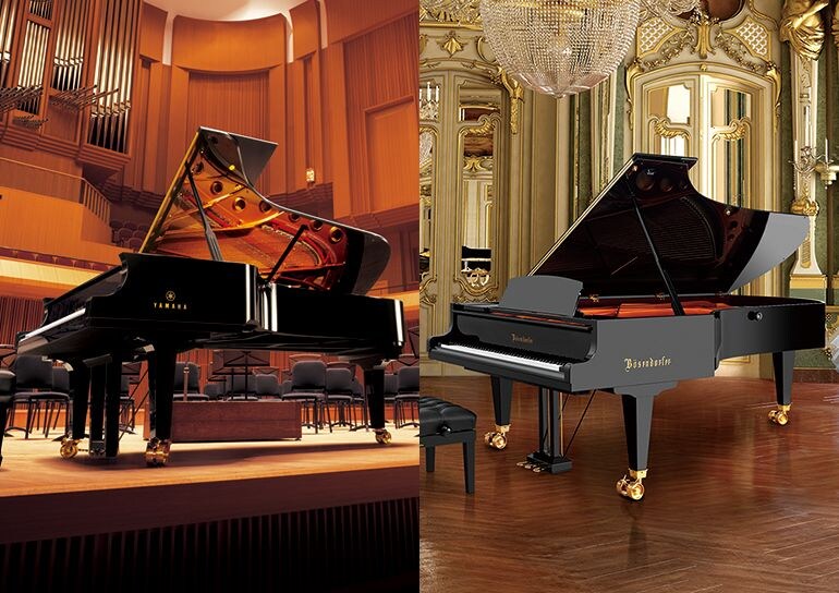 image of CFX and Bösendorfer pianos