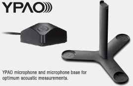 YPAO microphone and microphone base for optimum acoustic measurements