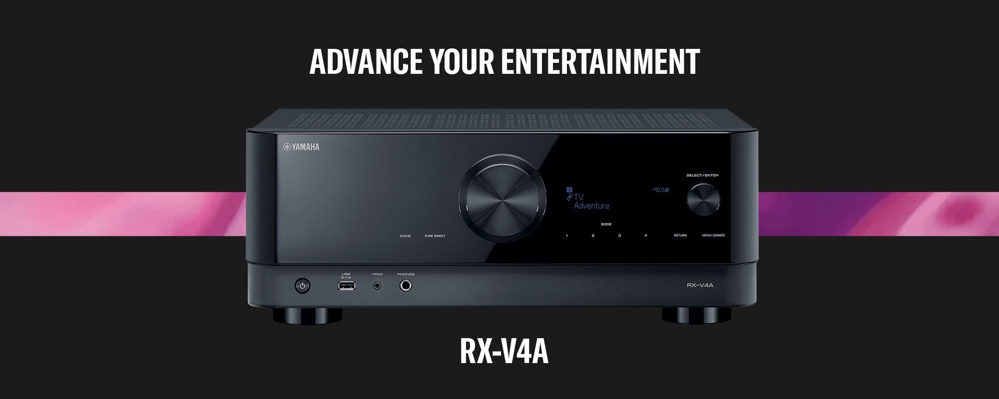 channel RX-V4A USA Yamaha Receiver 8K AV 4K HDMI / 5.1 –
